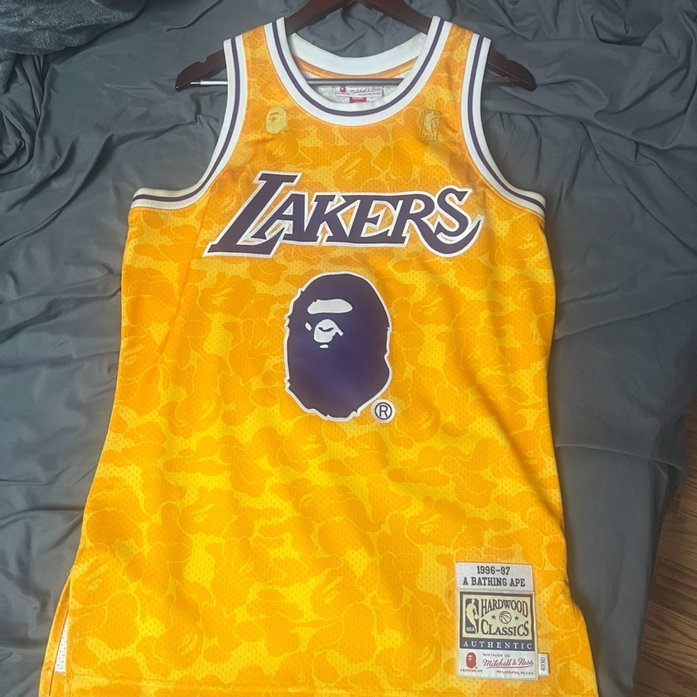 Yellow Lakers BAPE Basketball Jersey